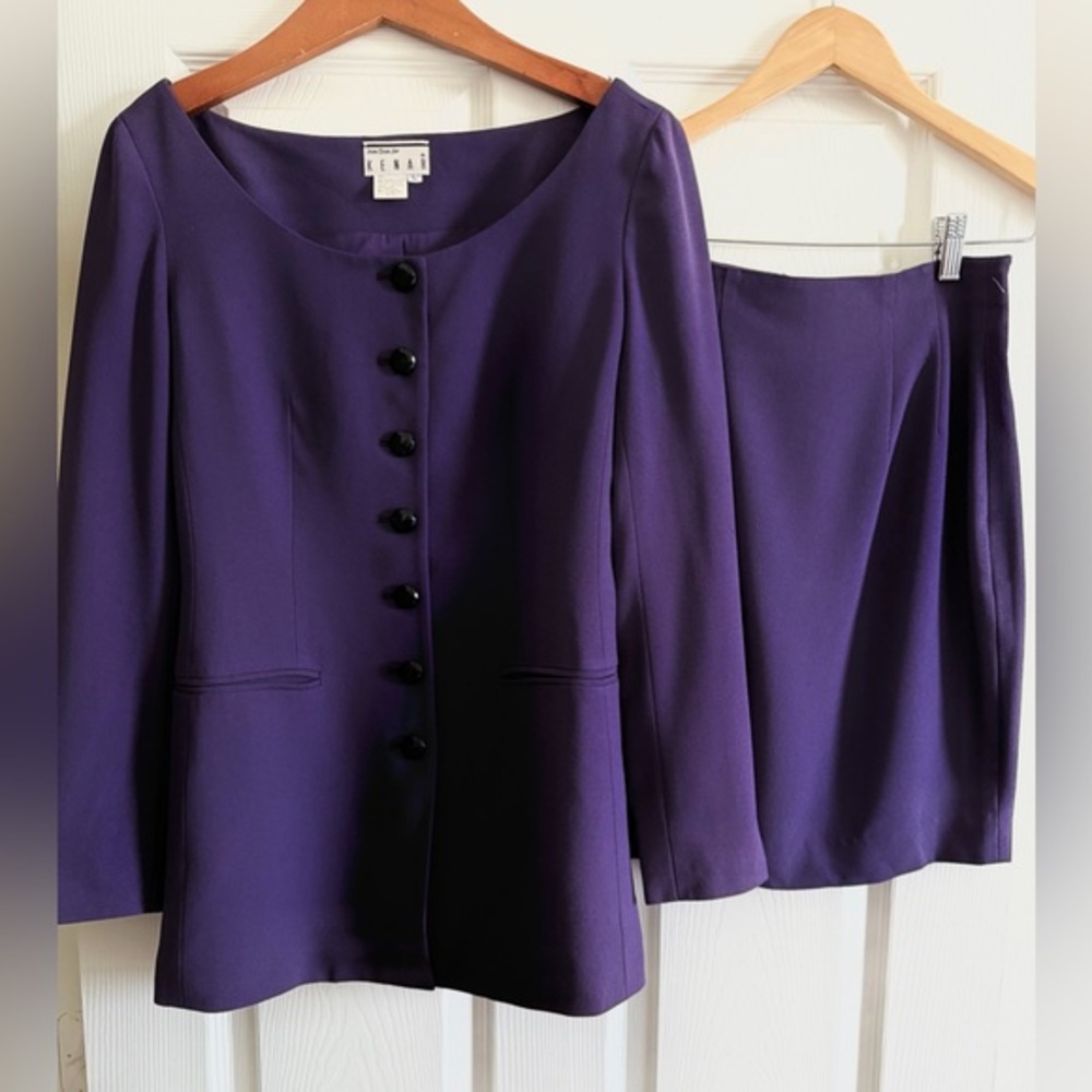 Kenar Women’s Purple Suit Jacket and Skirt . Fully lined